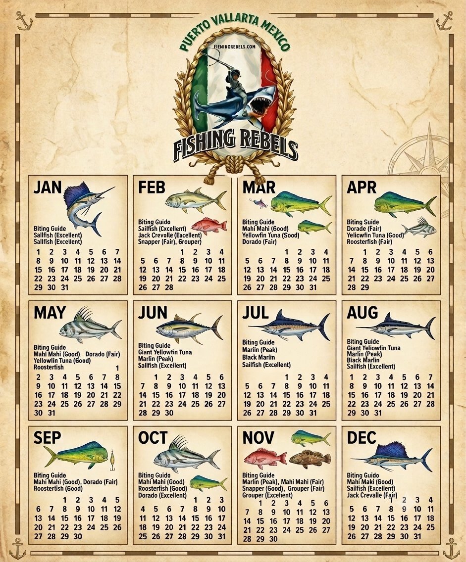 Pesca Deportiva en Puerto Vallarta: Guía de Temporadas y Especies